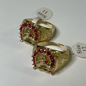 rings for men with stones and horse laminated gold 14 k